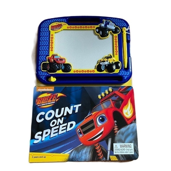Nickelodeon Blaze Count on Speed Board Book Hardcover Blue Kids Monster Truck - Picture 1 of 4